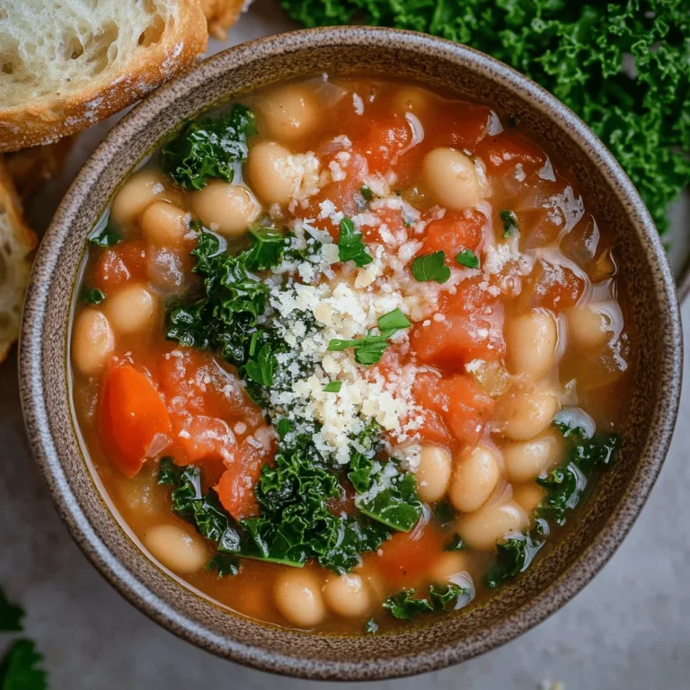 White beans, particularly cannellini beans, are the stars of this recipe. Rich in plant-based protein, fiber, and essential nutrients, they are an excellent choice for anyone looking to maintain a balanced diet. The fiber content in white beans aids digestion and helps keep you feeling full longer, making this soup a great option for those watching their weight. Additionally, these beans are packed with vitamins and minerals such as iron, magnesium, and potassium, which can contribute to overall health.