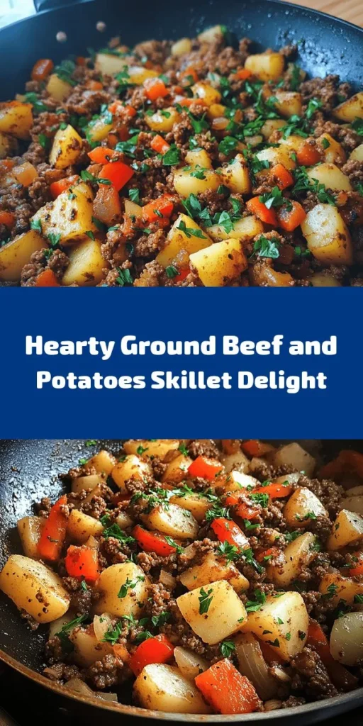 Looking for a hearty and comforting meal? Try this Ground Beef and Potatoes recipe! With just a few simple ingredients like ground beef, diced potatoes, and fresh veggies, you can whip up a delicious one-skillet dish in just 40 minutes. The combination of smoked paprika, oregano, and cumin adds amazing flavor, making it perfect for family dinners. Garnish it with fresh parsley for an extra touch. Enjoy this easy-to-make meal that everyone will love!
