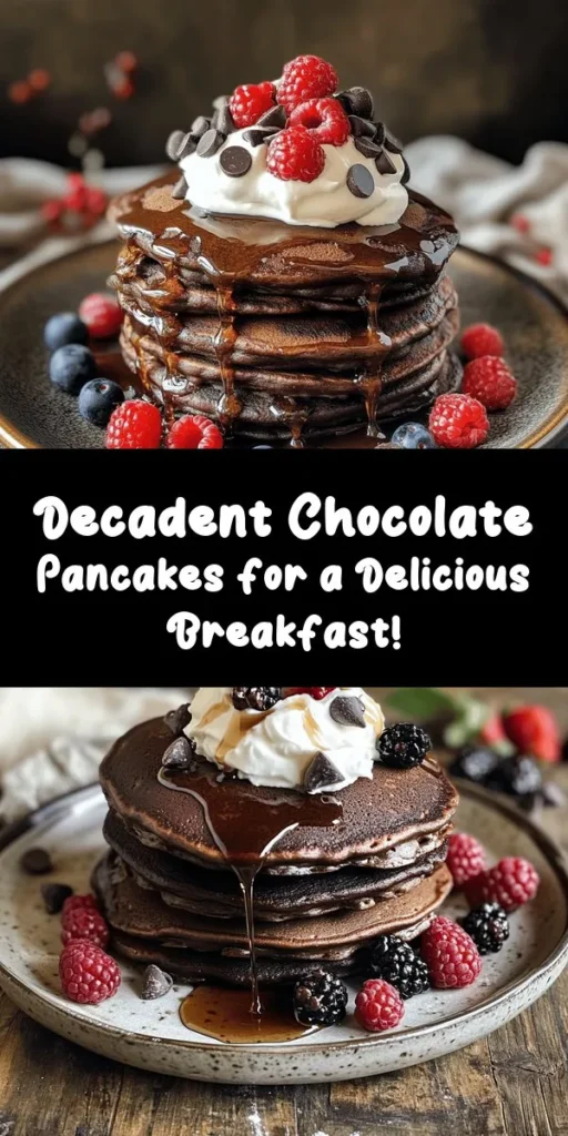 Indulge in the decadent delight of the Most Amazing Chocolate Pancakes! Perfect for a weekend breakfast or a special treat, these rich and fluffy pancakes are made with cocoa powder and packed with chocolate chips for an extra burst of flavor. Just mix your dry and wet ingredients, cook them to golden perfection, and serve them warm with whipped cream or fresh berries. Ready in just 30 minutes, these pancakes are sure to impress everyone at the table!
