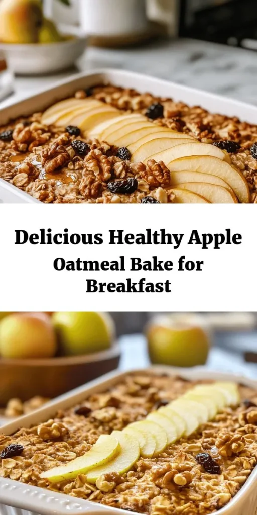 Start your day off right with this delicious and healthy Apple Oatmeal Breakfast Bake! Packed with rolled oats, fresh diced apples, and sweetened with maple syrup, it's a nutritious twist on traditional oatmeal. Infused with warm spices like cinnamon and nutmeg, this bake is perfect for busy mornings or meal prep. Customize it with your favorite nuts or dried fruit, and enjoy a slice warm with a drizzle of syrup. Easy to make and irresistibly tasty!