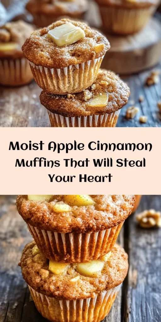 Discover the joy of baking with these irresistible Moist Apple Cinnamon Muffins! Made with fresh apples and spiced with cinnamon and nutmeg, they are perfect for breakfast or a cozy snack. This easy recipe comes together in just 35 minutes, yielding 12 delicious muffins that are sure to impress. Enjoy them warm with butter or store them for later. Perfect for fall gatherings or any time you crave a sweet treat!