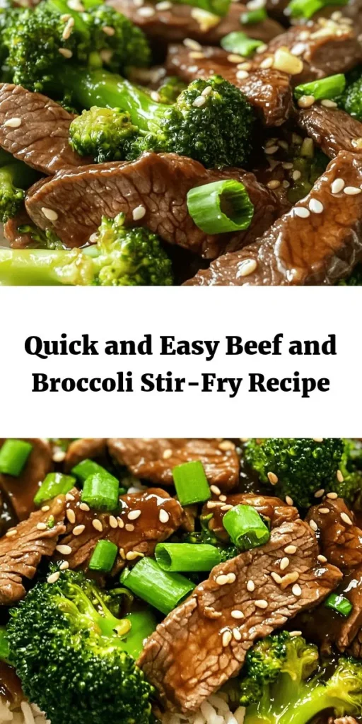 Enjoy a culinary delight with this Beef and Broccoli recipe! Perfect for busy weeknights, this quick stir-fry features tender flank steak and vibrant broccoli in a savory sauce of soy, oyster, and hoisin. Ready in just 30 minutes, it's served over fluffy jasmine rice and garnished with sesame seeds and green onions for that extra flair. Dive into this delicious dish that's sure to impress family and friends alike!
