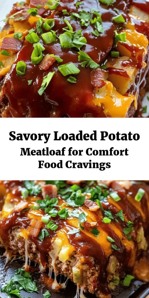 Dive into comfort food with this Ultimate Loaded Potato Meatloaf! Made with a savory blend of ground beef, creamy mashed potatoes, and gooey cheddar cheese, it's packed with flavor and finished with a tangy barbecue glaze. Perfect for family dinners or meal prep, this meatloaf is easy to make and sure to satisfy everyone at your table. With crispy bacon and fresh green onions, each slice is a delicious bite of goodness. Try it tonight!